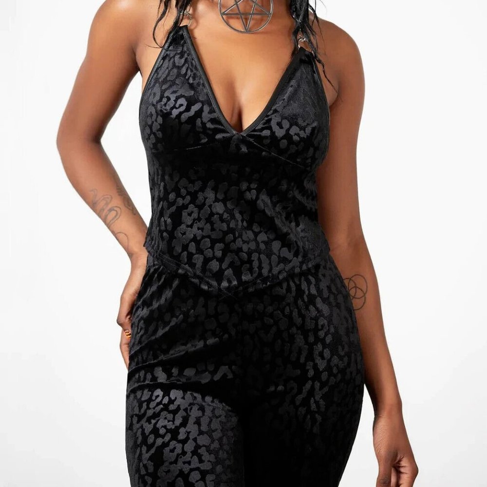 KILLSTAR Alley Cat Halter Top Size Small